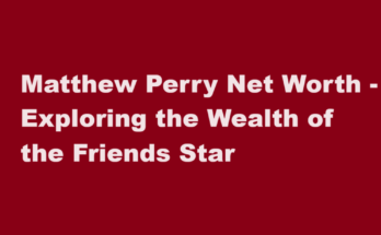 matthew perry net worth