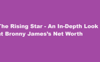 bronny james net worth