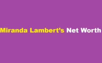 miranda lambert net worth