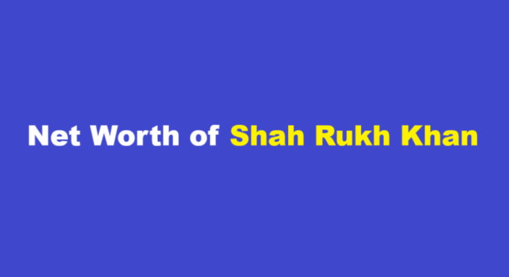 shahrukh khan net worth